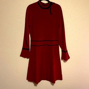 Draper James Sweater Dress with Velvet Detailing
